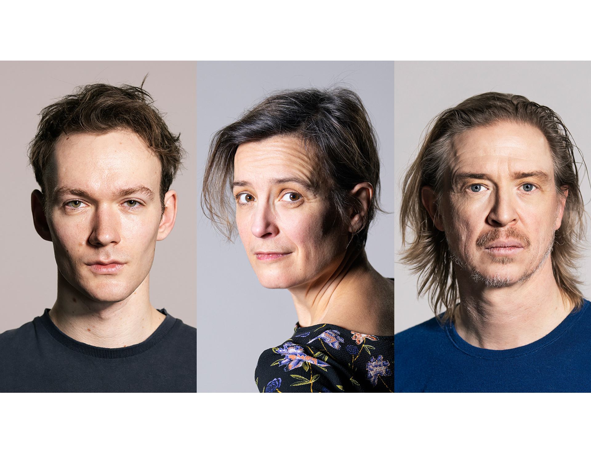 Drei Menschen im Portrait fotografiert